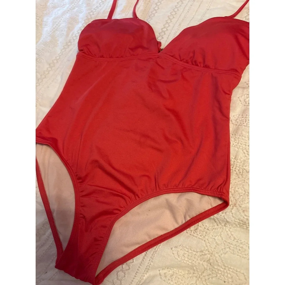 NEW Lark & Ro Fuchsia Sweetheart Neckline One Piece‎ Swimsuit, Small